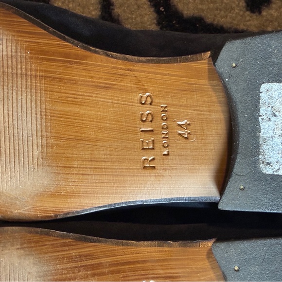 Reiss Dark Suede Navy Tassel Loafers - Picture 8 of 8